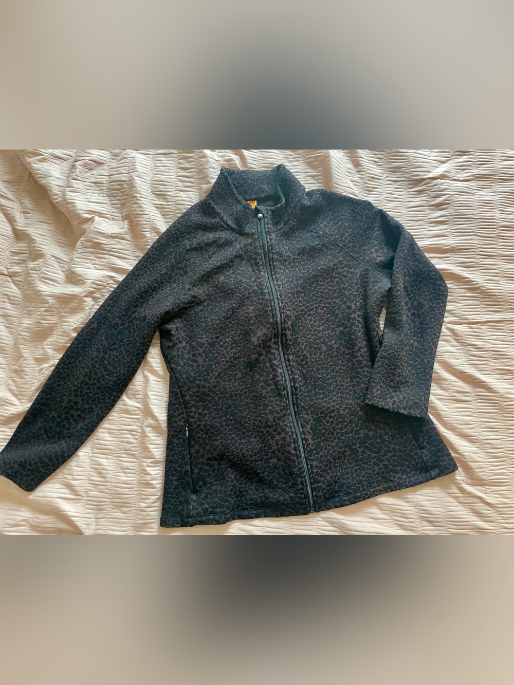 Lucy Athletic wear Black & Brown Patterned Full zip jacket